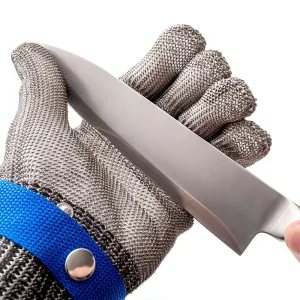 White PU Coated Nitrile Metal for Cutting Meat Stainless Steel for Butcher Cut Level Resistance 4 Gloves