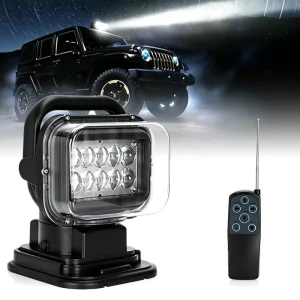 Wireless Remote Control 7 Inch 50W Marine Searchlights Vehicle Mount Searchlight LED Searchlights for Camping Offroad Truck Boat