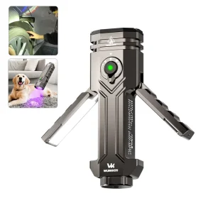 Wurkkos Customized LED Flashlight HD02 Magnetic Foldable Flashlights Torches Light High Power Emergency Quad Beam