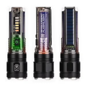 X36 Custom Logo USB Rechargeable 18650 ABS IP65 Waterproof Zoomable Mini Strobe LED Red Blue Flashing Light