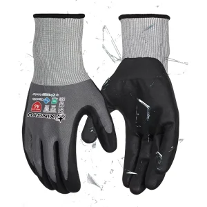 XINGYU A6 15 Gauge ADAMAS Nitrile Foam Black Cut Resistant Anti Cut Abrasion Safety Work Gloves Custom Cut Resistant Gloves
