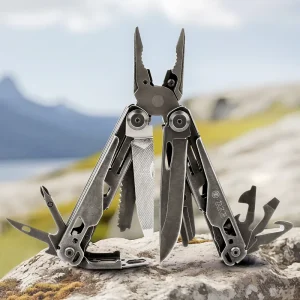 Xhandle MT 72 19 in 1 Professional DIY Multitool Pliers Wrench File 440A Steel Blade Scissors Hook Knife Pry Bar Black Stonewash