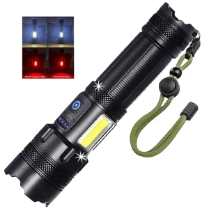 Xhp160 COB LED Flashlight Torch Light Super Bright 7 Lighting Modes Waterproof USB Rechargeable Handheld Flashlight