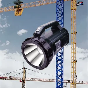 YG-5701 High Capacity LED Searchlight 8000mAh Battery 10W White LED AC Charging Handheld Spotlight with Shoulder Sling