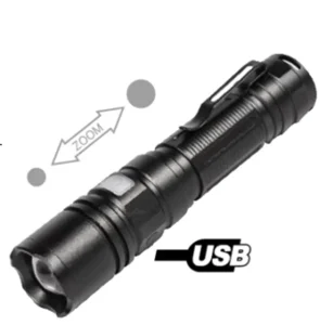 Zoomable Rechargeable LED Flashlight Waterproof Portable Torch Light for Camping